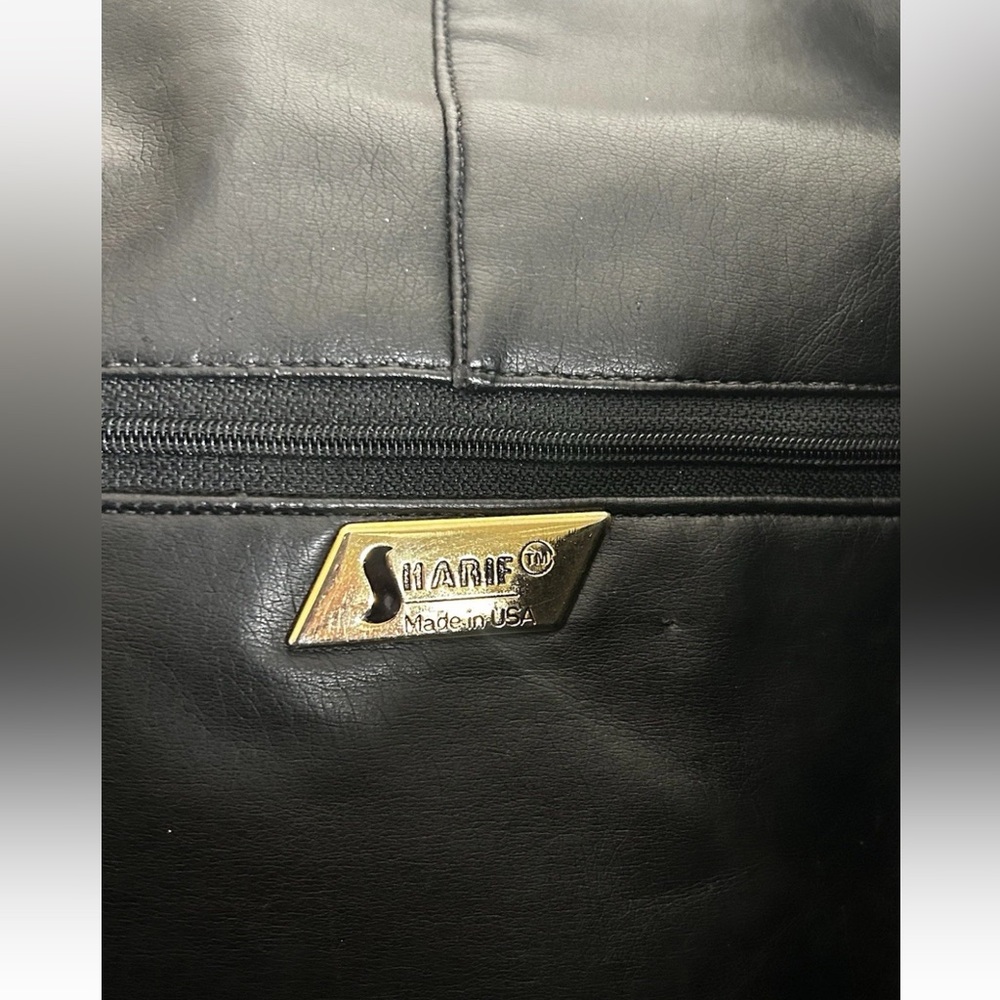 Vintage SHARIF Large Multicolored Patchwork Boho Leather Tote Bag Purse USA - Picture 6 of 16